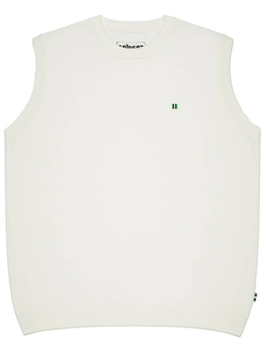 Basic wappen knit vest UNISEX WHITE TMFVN60211 - TRIMERE - BALAAN 2