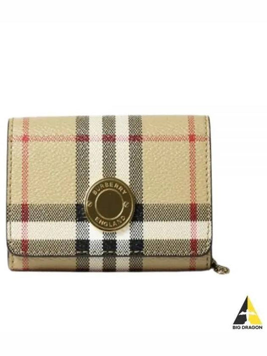 Check Detachable Chain Strap Wallet Archive Beige - BURBERRY - BALAAN 2