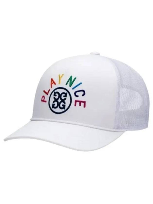 Play Nice Trucker Mesh Snapback Snow - G/FORE - BALAAN 1