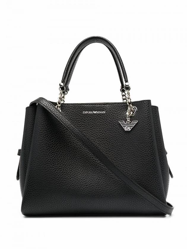 Eagle Charm Tote Bag Black - EMPORIO ARMANI - BALAAN 1