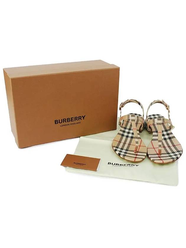 Vintage Check Lambskin Sandals Archive Beige - BURBERRY - BALAAN 6