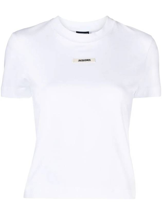 Le Gros Grain Short Sleeve T-Shirt White - JACQUEMUS - BALAAN 2