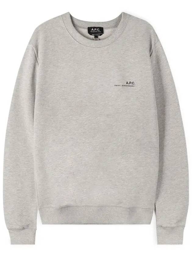 Item Logo Cotton Sweatshirt Grey - A.P.C. - BALAAN 4