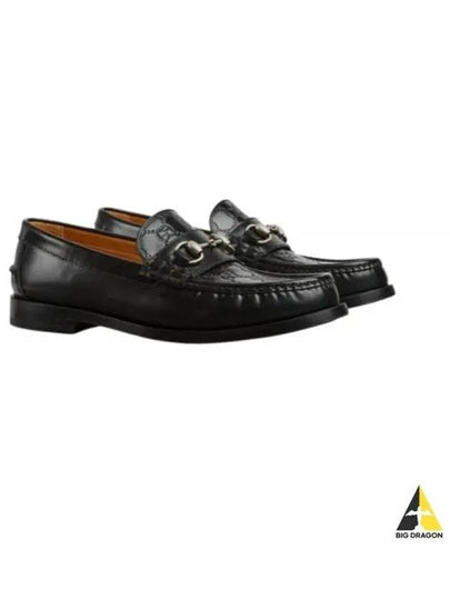 Men's GG Horsebit Leather Loafers Black - GUCCI - BALAAN 2