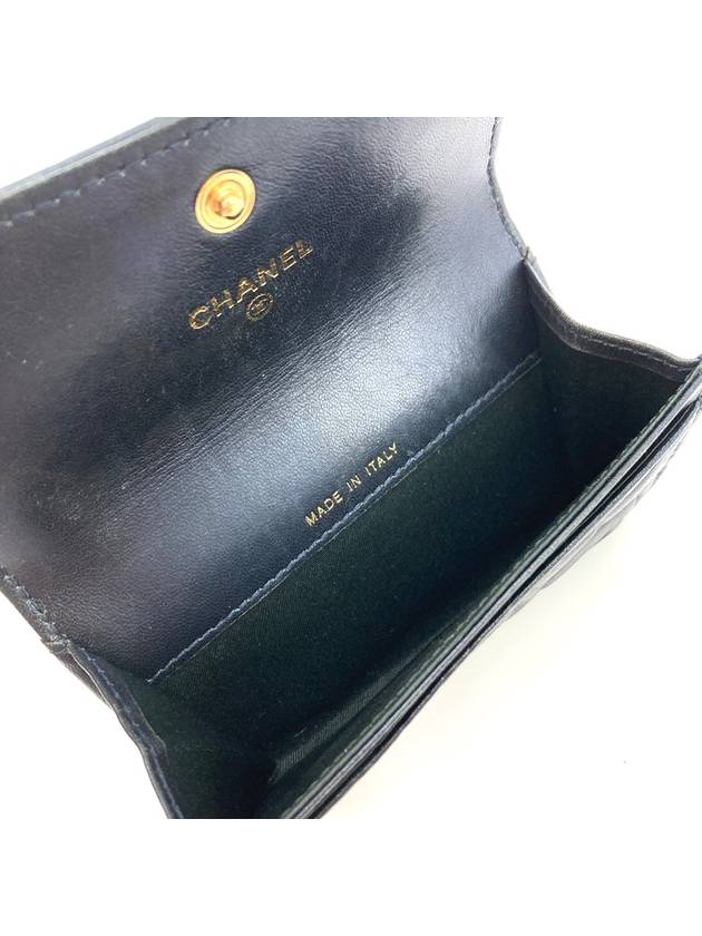 Lambskin camellia flap card wallet - CHANEL - BALAAN 7