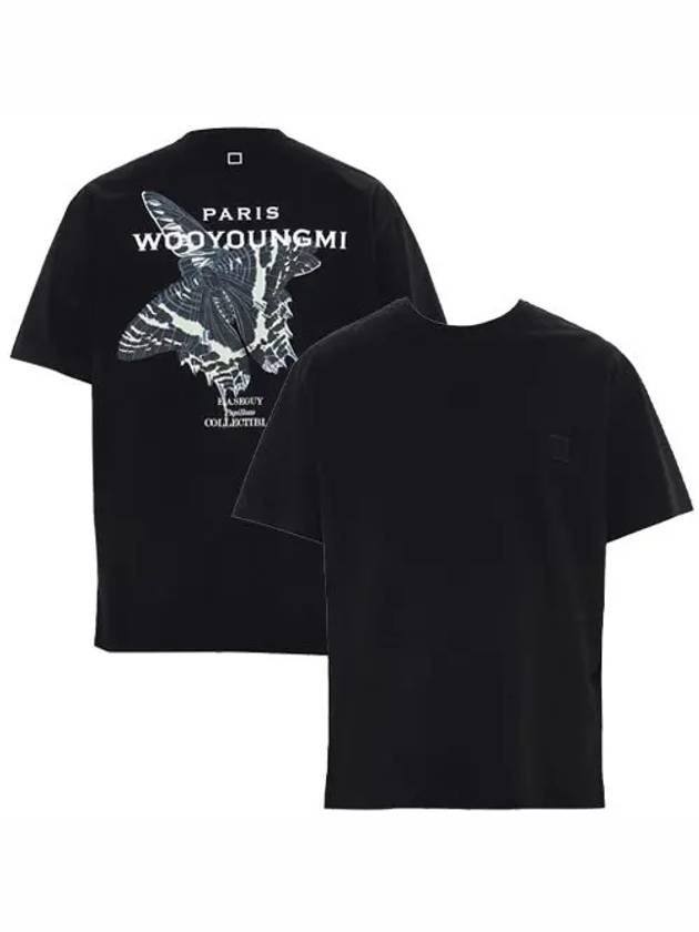 Butterfly Back Logo Short Sleeve T-Shirt Black - WOOYOUNGMI - BALAAN 2