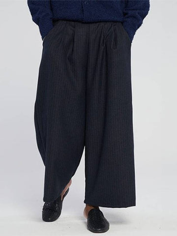 TR ST Wide Skirt Pants Navy - TENER - BALAAN 1