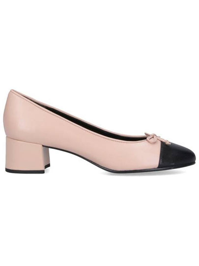 Women's Cap Toe Two-tone Leather Pumps Rose Pink - TORY BURCH - BALAAN 2