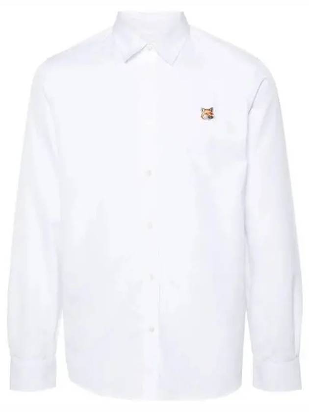 Fox Head Long Sleeve Shirt White - MAISON KITSUNE - BALAAN 2