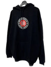 BB Logo Round Print Hoodie Black - BALENCIAGA - BALAAN 3