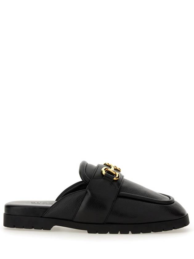 Horsebit Leather Mules Black - GUCCI - BALAAN 3