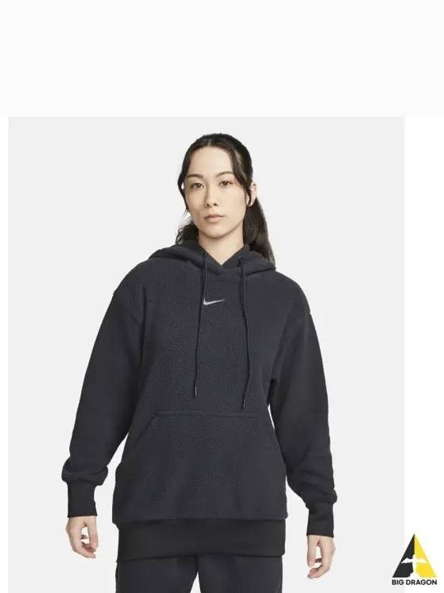 nsw plush women pullover hoodies black asia - NIKE - BALAAN 2