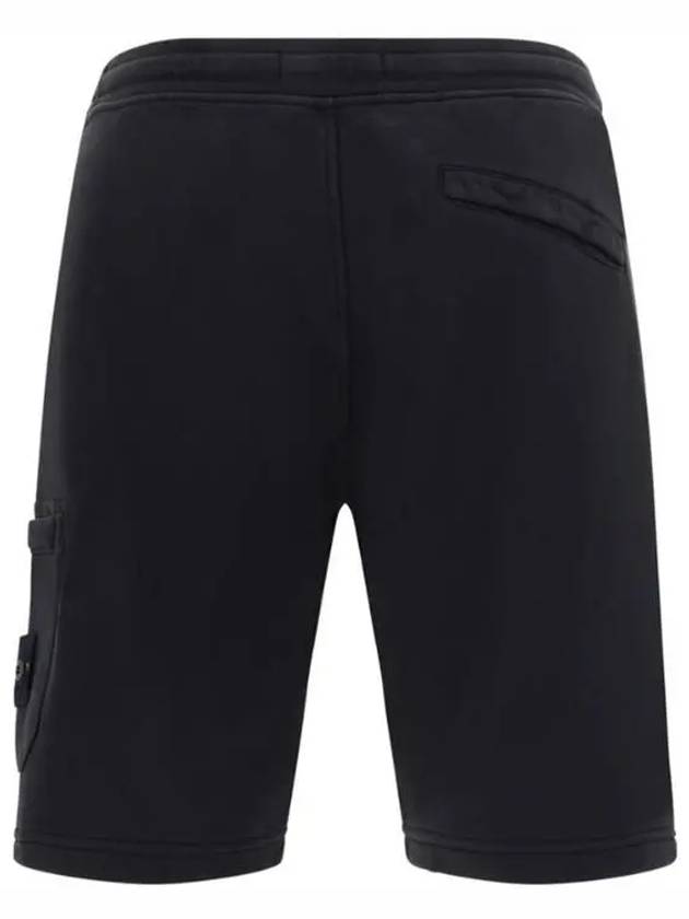 Fleece Bermuda Shorts Black - STONE ISLAND - BALAAN 3