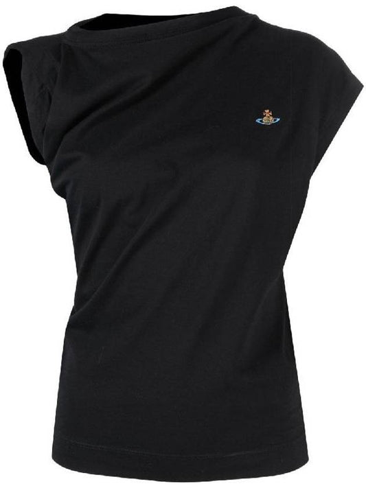 Women's Embroidered Logo Sleeveless Black - VIVIENNE WESTWOOD - BALAAN 1