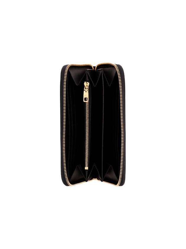 DG logo zipper calfskin long wallet black - DOLCE&GABBANA - BALAAN 4