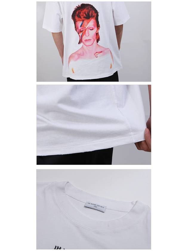 David Bowie Back Printed Short Sleeve T-Shirt White - IH NOM UH NIT - BALAAN 6