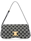 Medium Lola Triomphe Canvas Two-Tone Shoulder Bag Black - CELINE - BALAAN 2