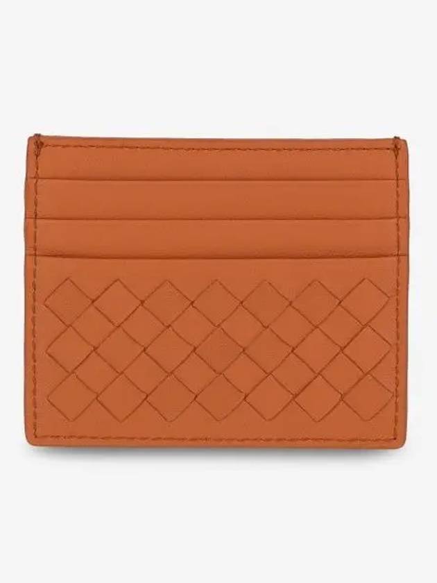 Intrecciato Weaving Card Wallet Orange - BOTTEGA VENETA - BALAAN 2