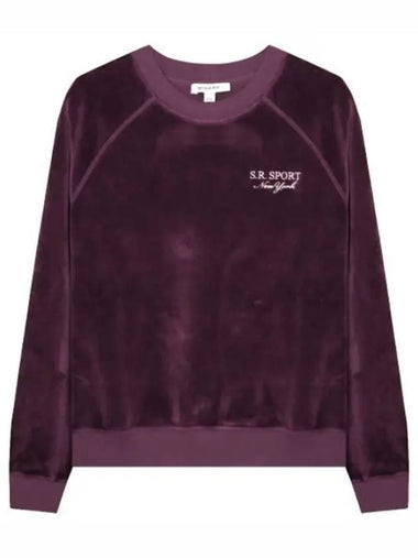 Sports velor crewneck sweatshirt - SPORTY & RICH - BALAAN 1