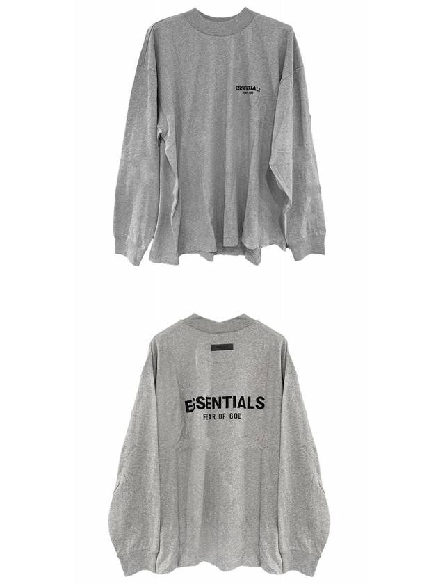 125BT212070F 260 Essentials The Core Collection Long Sleeve Heather Oatmeal Men’s T-Shirt TEO - FEAR OF GOD - BALAAN 4
