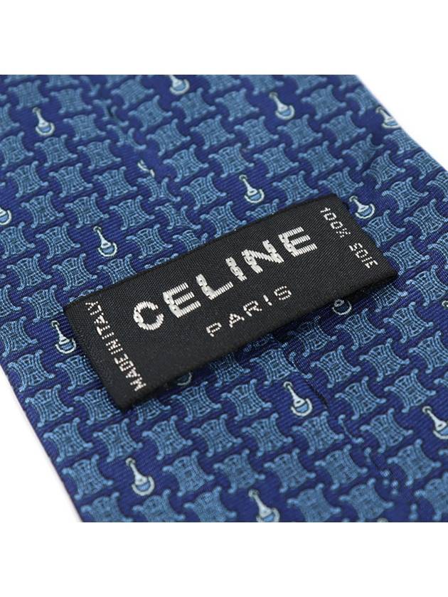 100 silk blue triope pattern tie - CELINE - BALAAN 5