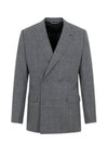 Double Brested Wool Jacket Grey - DIOR - BALAAN 2