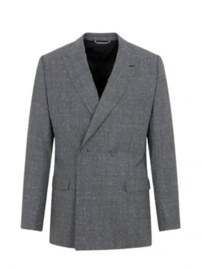 Double Brested Wool Jacket Grey - DIOR - BALAAN 2