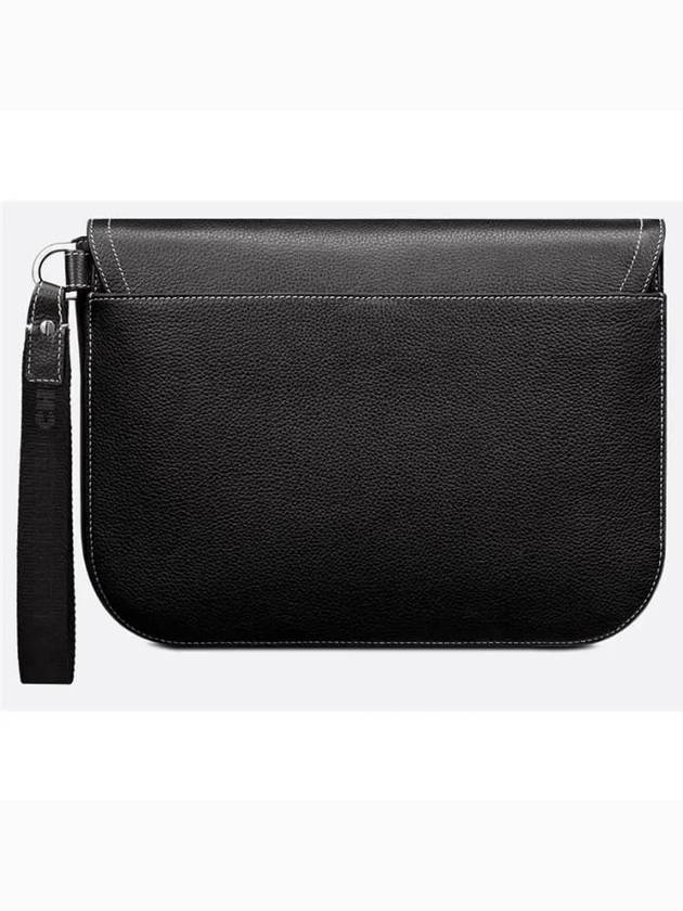 Saddle A5 Grained Calfskin Pouch Black - DIOR - BALAAN 3