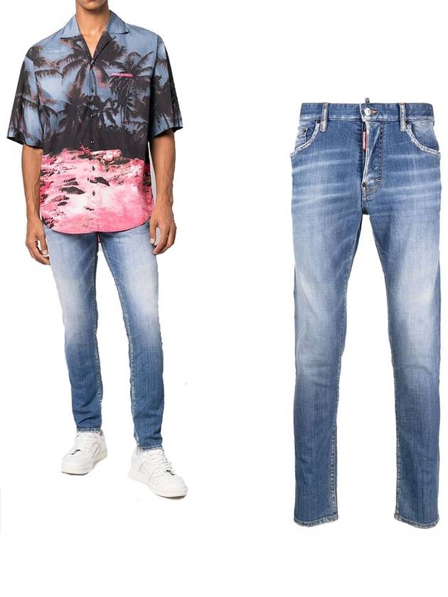 Skater Wash Cotton Jeans Blue - DSQUARED2 - BALAAN 2