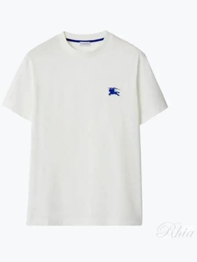 EKD Embroidery Cotton Short Sleeve T-Shirt White - BURBERRY - BALAAN 2