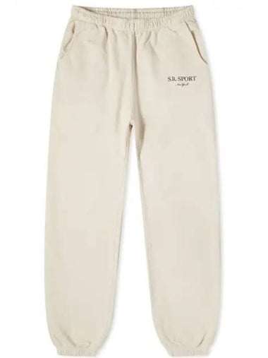 Wimbledon Serif Logo Striped Pants Cream SW1023CR 1218426 - SPORTY & RICH - BALAAN 1