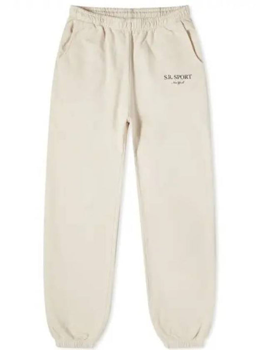 Wimbledon Serif Logo Striped Pants Cream SW1023CR 1218426 - SPORTY & RICH - BALAAN 1