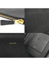 H0355P Black Soft Grain Leather Gold Zip Around Portfolio Berkley Clutch - TOM FORD - BALAAN 7