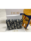 Saddle Flap Card Holder Blue  Oblique Jacquard - DIOR - BALAAN 3