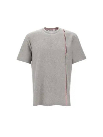 RWB Stripe Cotton Short Sleeve T-shirt Grey - THOM BROWNE - BALAAN 2