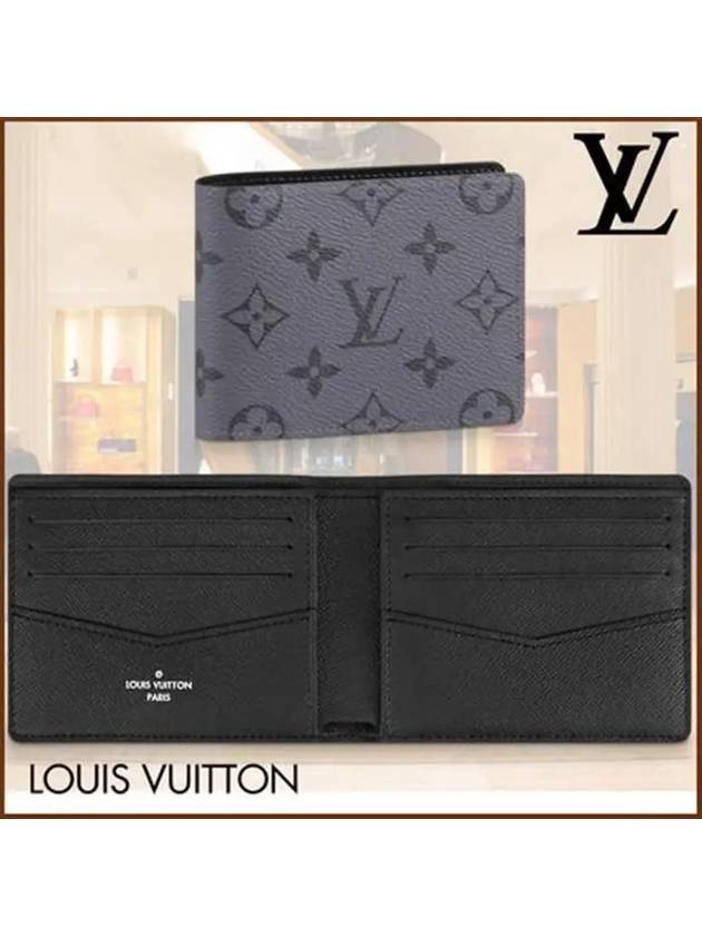 Monogram Eclipse Reverse Slender Half Wallet Grey - LOUIS VUITTON - BALAAN 5