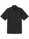 Cotton Popeline Pocket Short Sleeve Shirt Black - CP COMPANY - BALAAN 2