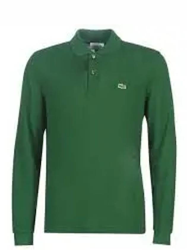 Classic Fit Long Sleeve Polo Shirt Green - LACOSTE - BALAAN 2