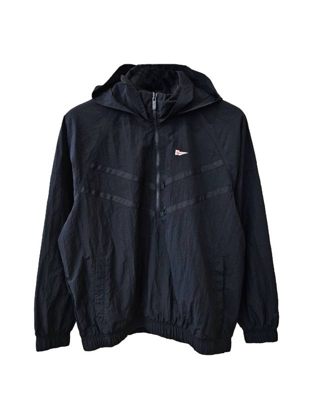 Men's Sportswear Windrunner Half Zip Lined Hooded Anorak Black - NIKE - BALAAN 1