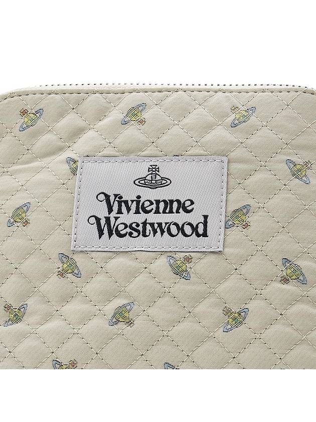 Logo Quilted Pouch Bag Beige - VIVIENNE WESTWOOD - BALAAN 7