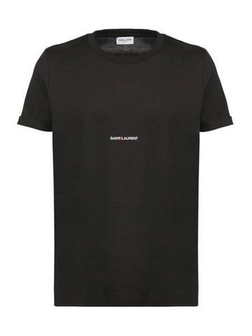 SAINT LAURENT T-SHIRT COL ROND JERSEY IMPRIM - SAINT LAURENT - BALAAN 1