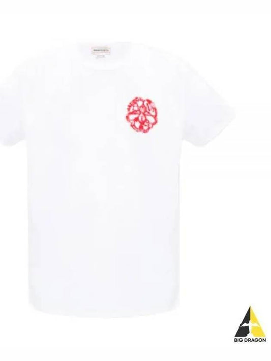 Men's Graphic Printed Crew Neck Short Sleeve T-shirt White - ALEXANDER MCQUEEN - BALAAN 2