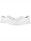 Lace Up Logo Leather Low Top Sneakers White - AMI - BALAAN 3