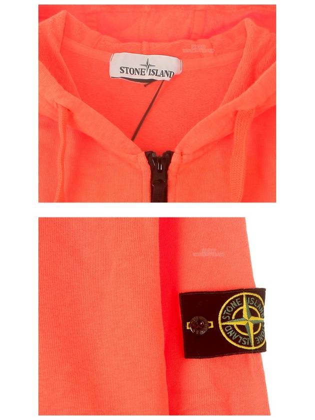 Wappen Patch Cotton Hooded Zip Up Orange - STONE ISLAND - BALAAN 6