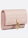 XS Lady Cannage Lambskin Half Wallet Powder Pink - DIOR - BALAAN 3