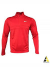 Men's Dri-Fit Essential Half-Zip Long-Sleeve T-Shirt Red - NIKE - BALAAN 2