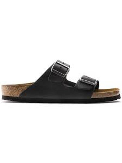 Arizona Oiled Leather Slippers Black - BIRKENSTOCK - BALAAN 2