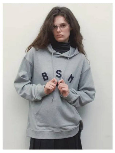 BSM PATCH LOGO HOODY MELANGE GRAY - BENSIMON - BALAAN 1