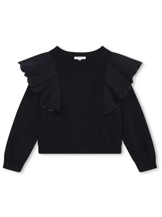 Kids Frill Sweatshirt Navy - CHLOE - BALAAN 1