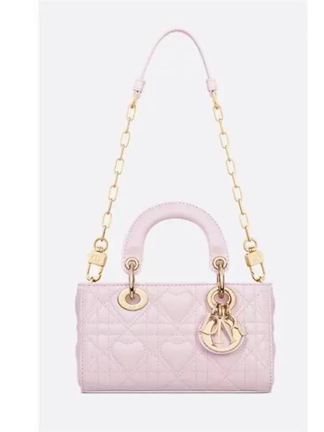 Lady D Joy Micro Cannage Sheep Leather Tote Bag Pale Pink - DIOR - BALAAN 6